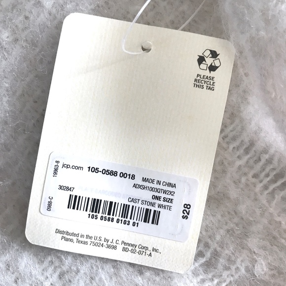 a.n.a Xl Fringe Oblong Cold Weather Scarf Cast Stone White - Picture 5 of 8